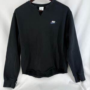 Nike Black Cropped Distressed Crewneck Women’s Medium